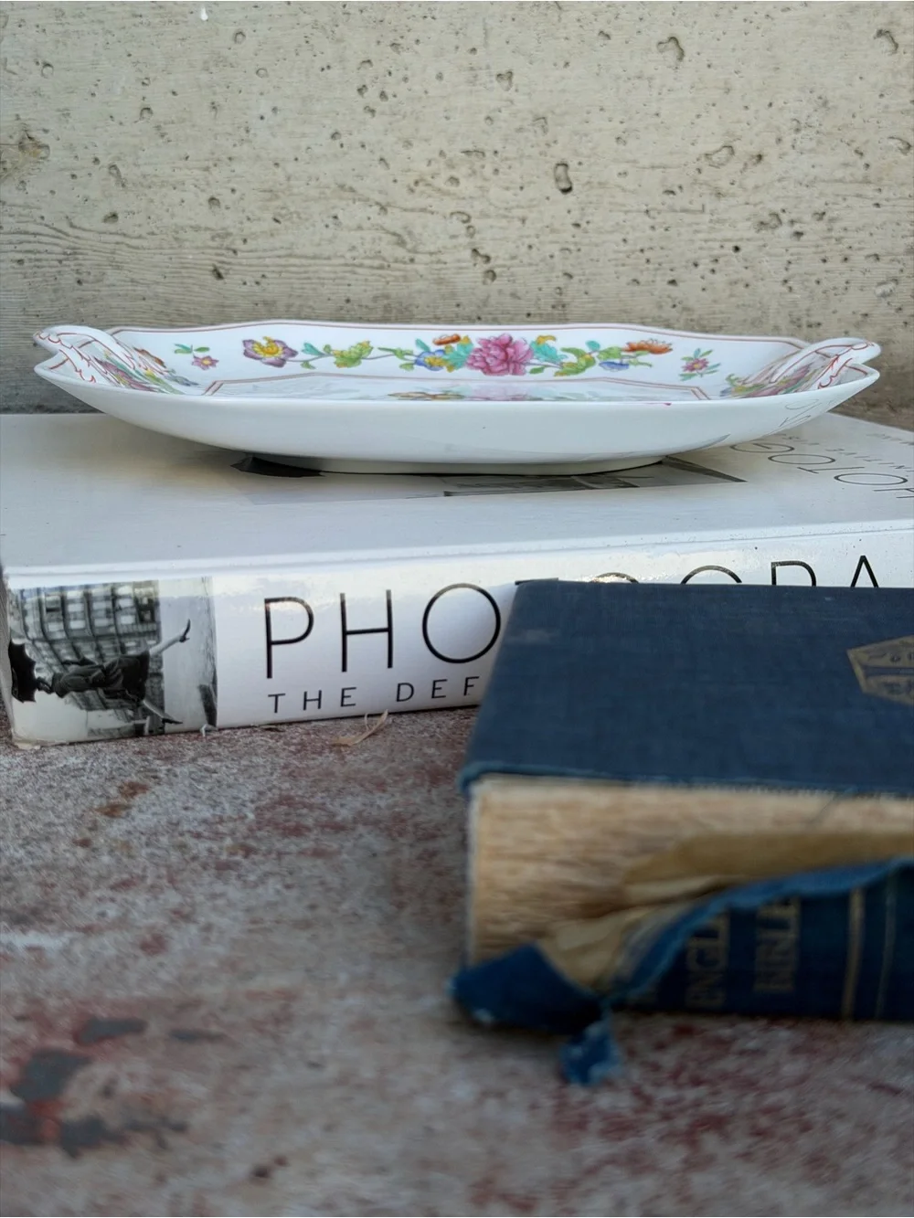 SPODE Famille Rose White Ceramic Octagonal Serving Platter Dish Plate England